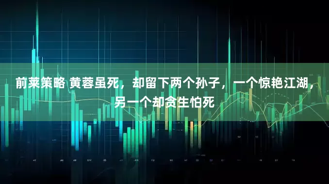 前莱策略 黄蓉虽死，却留下两个孙子，一个惊艳江湖，另一个却贪生怕死